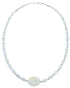 Sterling Silver Mother of Pearl Bead Necklace AX121658